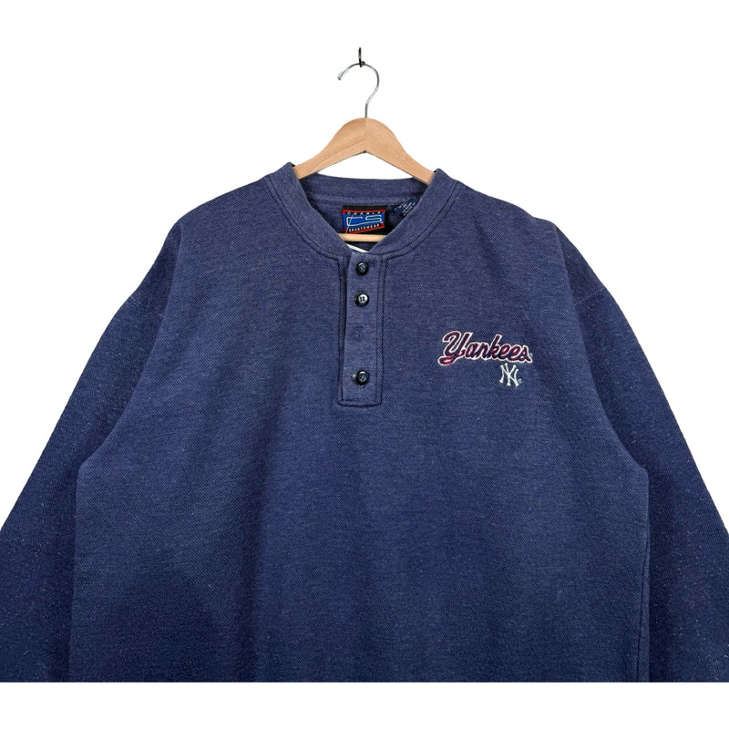Vintage New York Yankees MLB Henley Crewneck