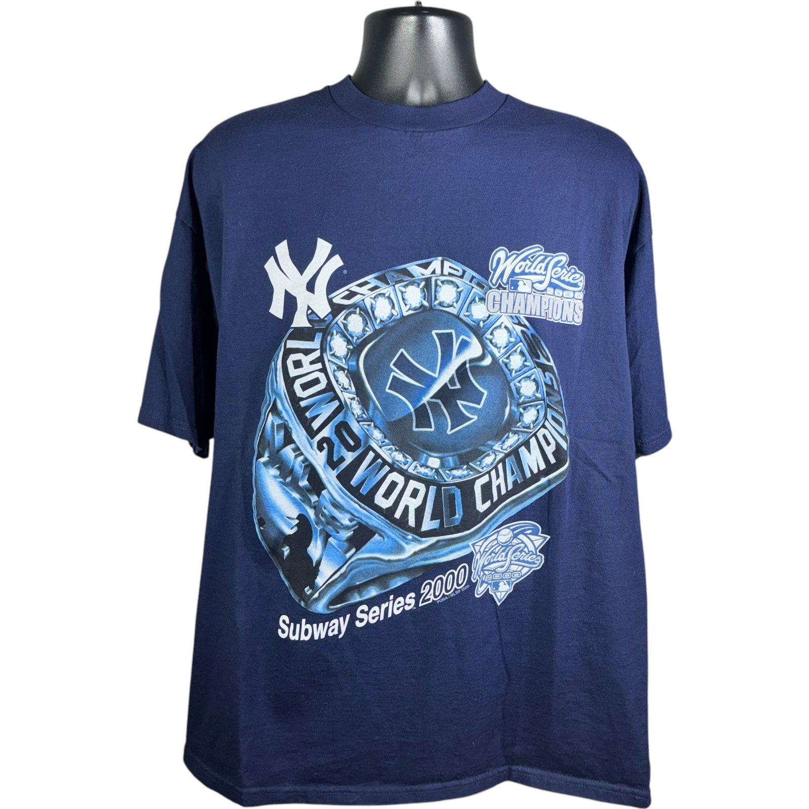 Vintage New York Yankees Subway Series Championship Ring Tee