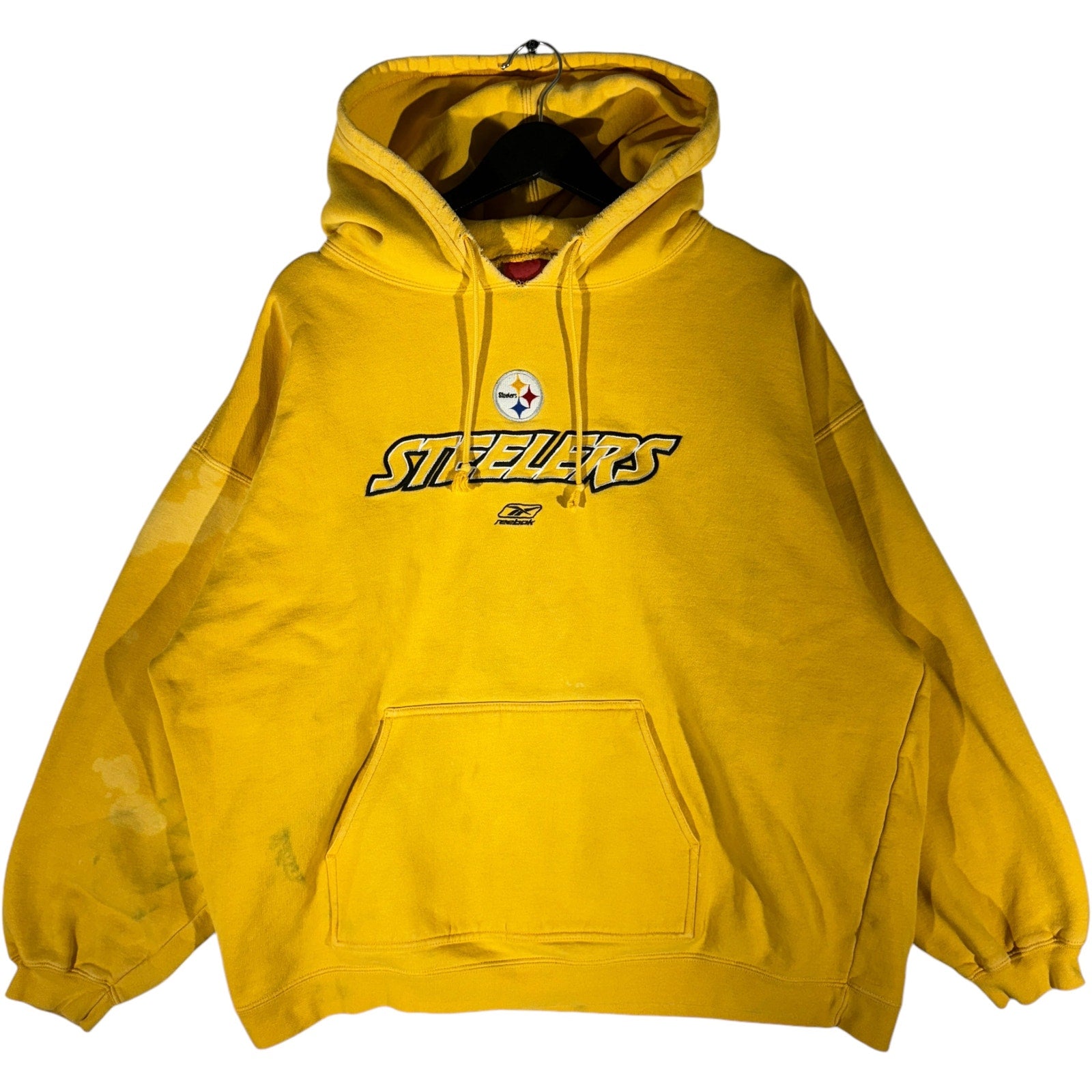 Vintage Reebok Pittsburgh Steelers NFL Spellout Hoodie