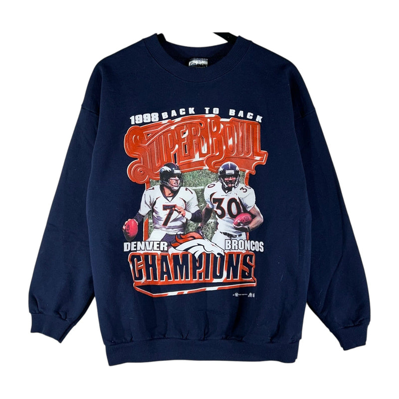 Vintage Denver Broncos Back To Back Champions NFL Crewneck