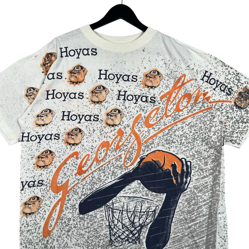 Vintage Georgetown University Hoyas Basketball AOP Tee