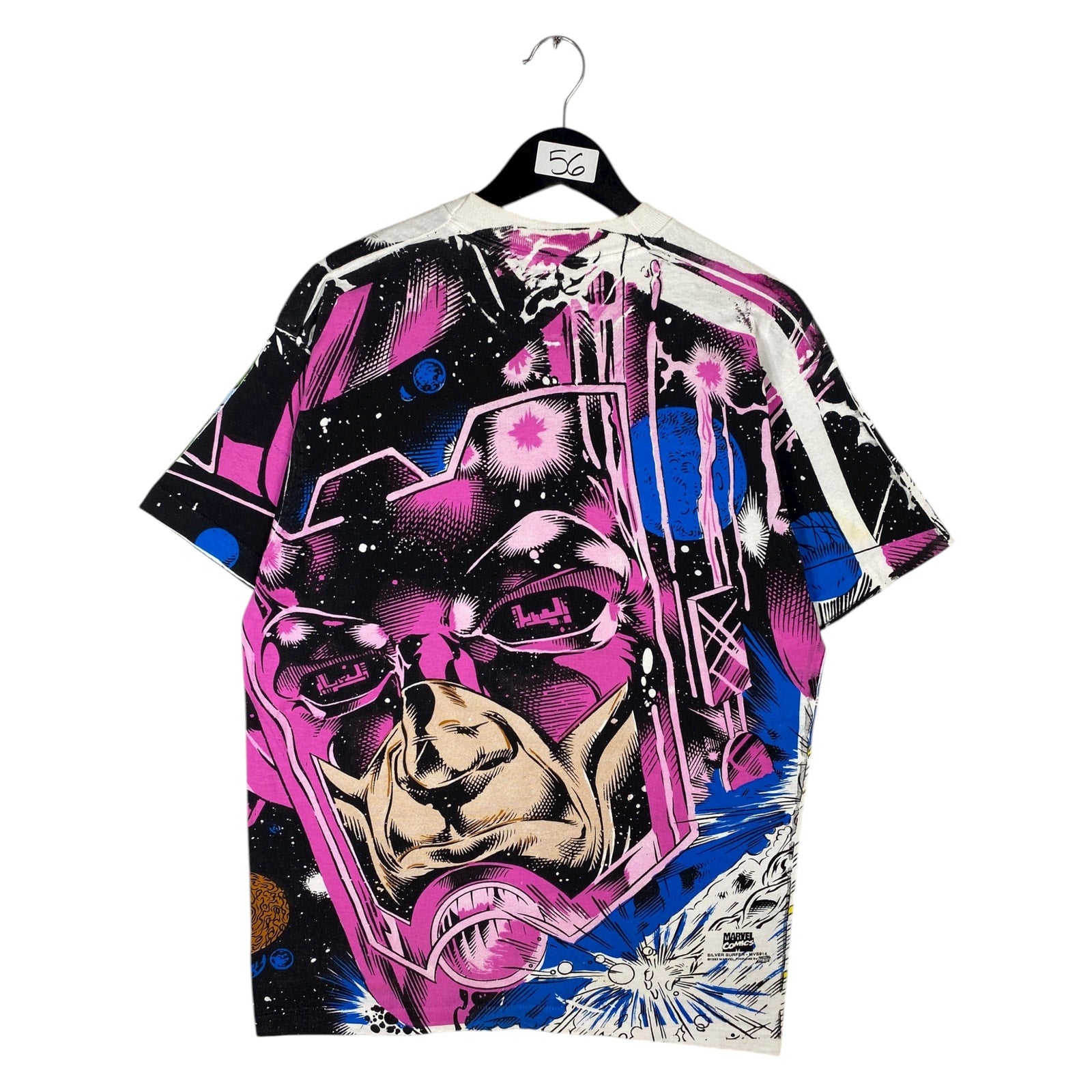 Vintage Marvel Silver Surfer All Over Print Graphic T-Shirt