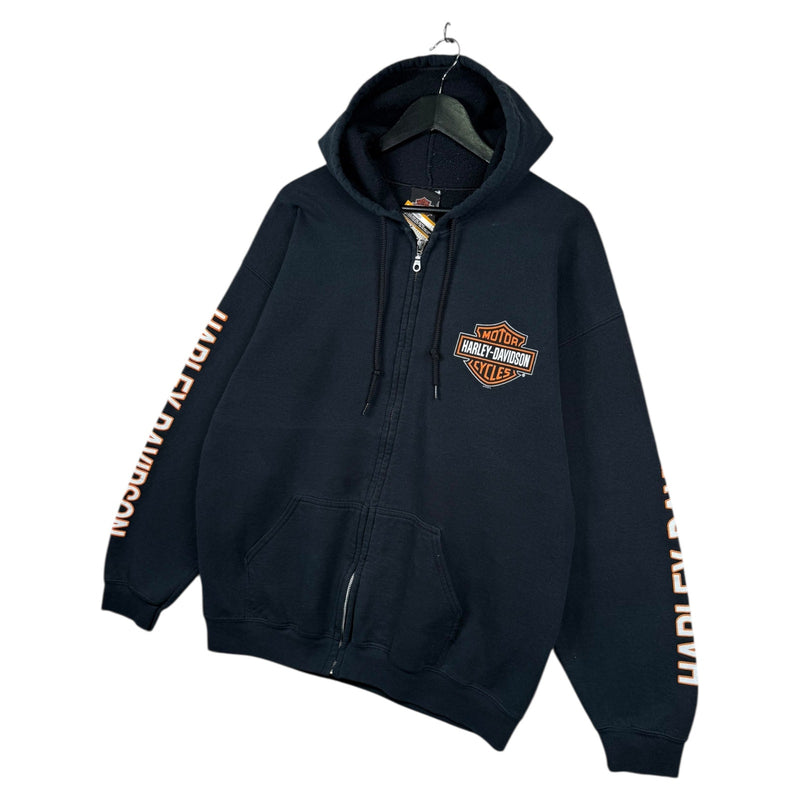 Vintage Harley Davidson Bar & Shield Zip Up Hoodie
