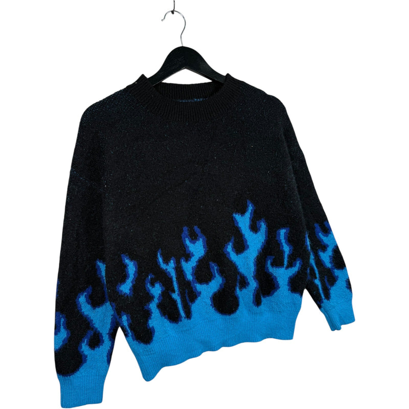 Vintage Fire Flame Graphic Sweater