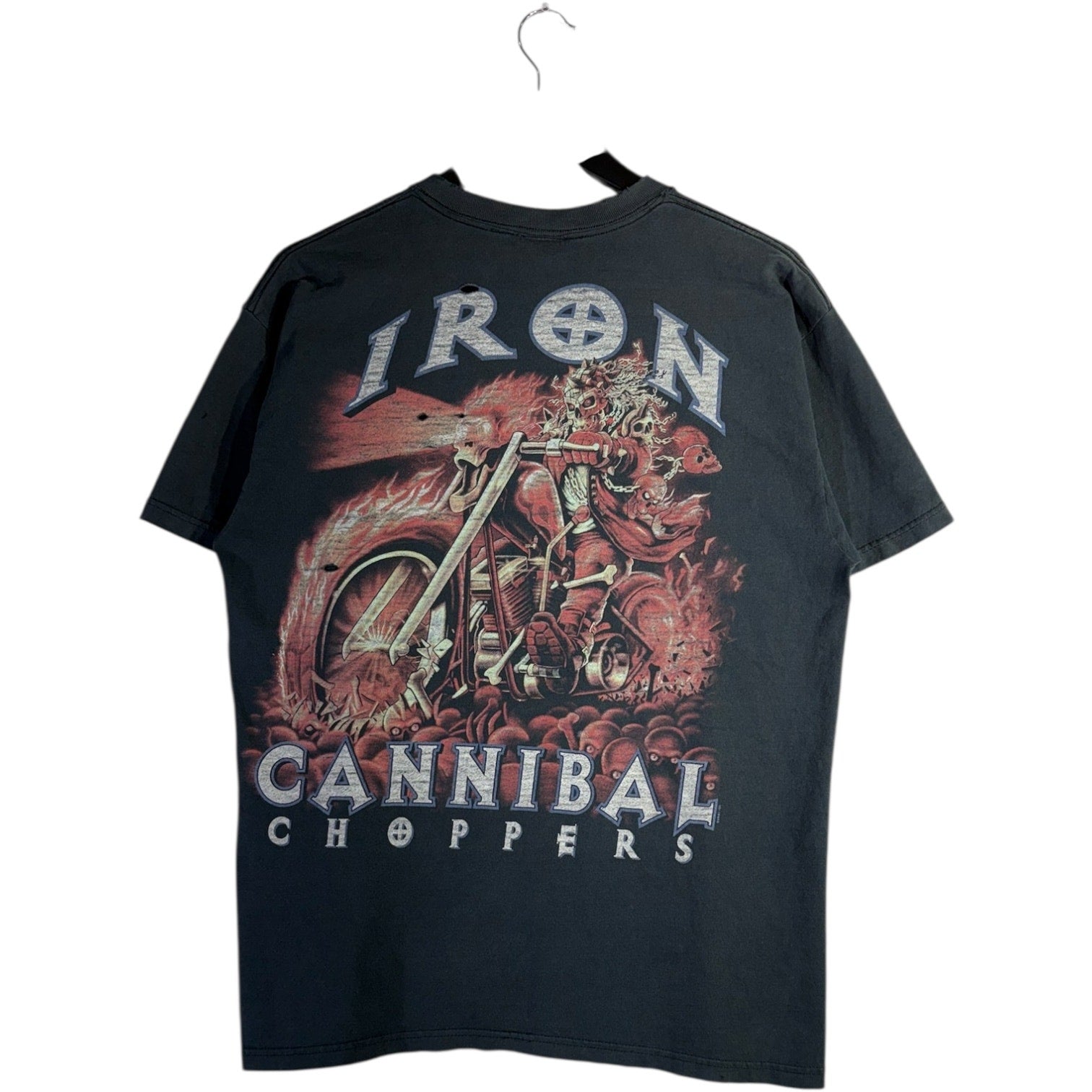 Vintage Iron Cannibal Choppers Biker T-Shirt