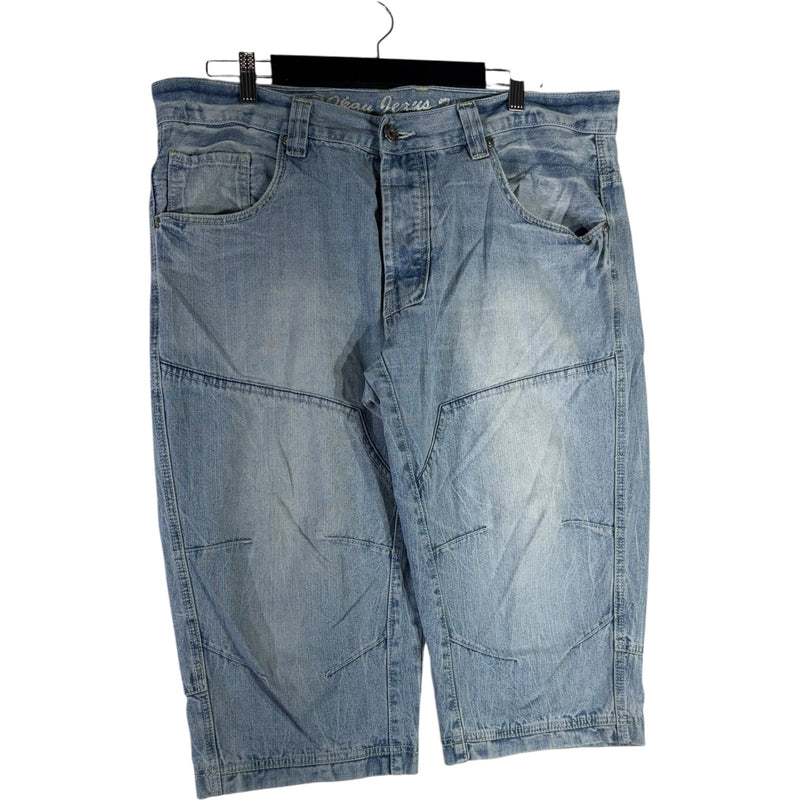 Y2K Double Knee Denim Shorts 40x18