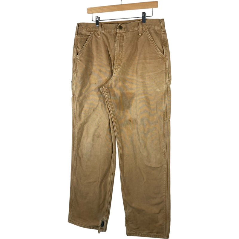 Vintage Carhartt Flannel Lined Carpenter Pants Men's 35x32
