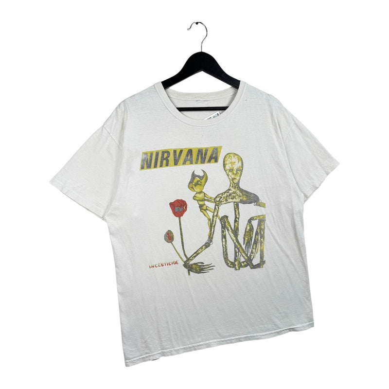 Vintage Nirvana Incesticide Graphic T-Shirt White Men's