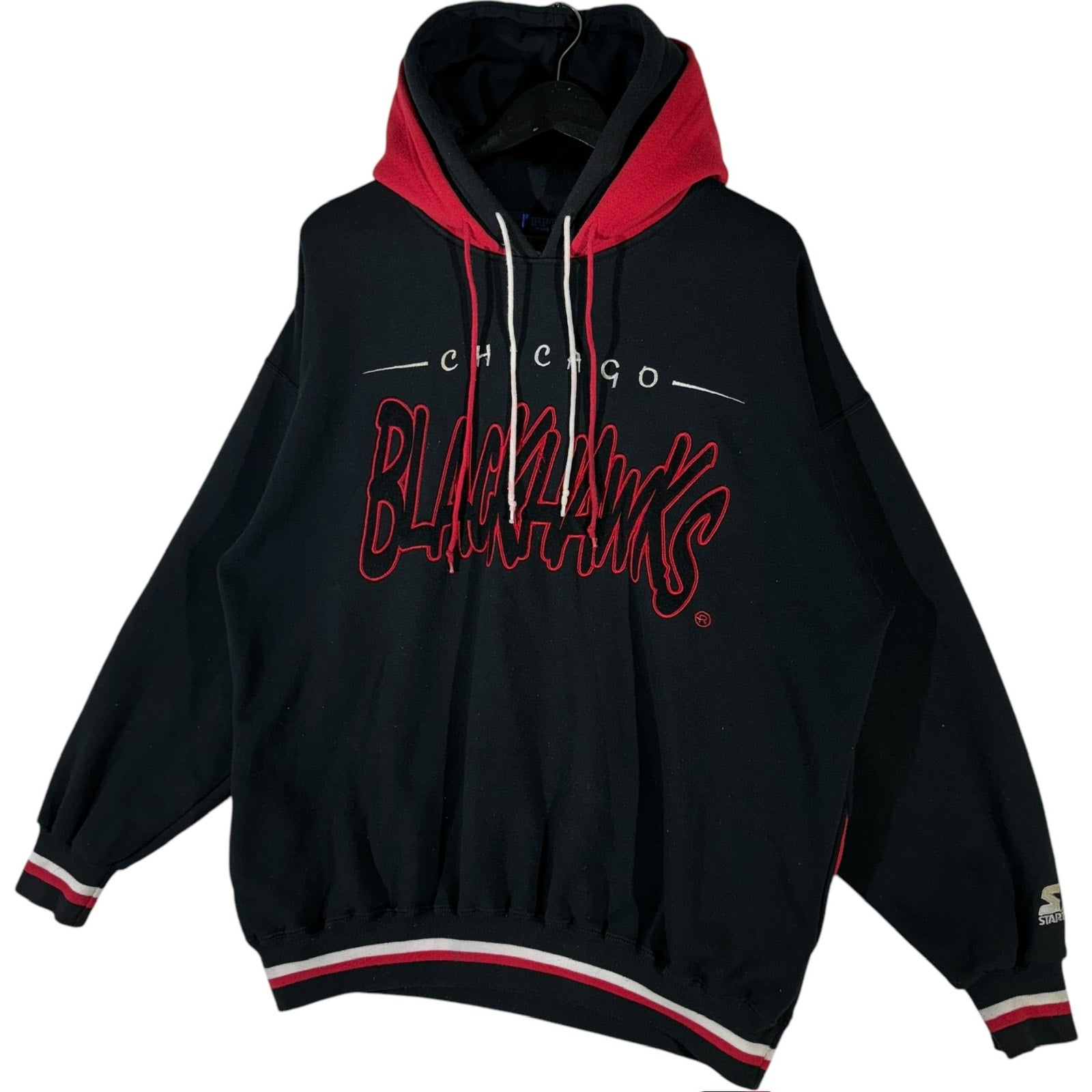 Vintage Starter Chicago Blackhawks Double Hood Hoodie