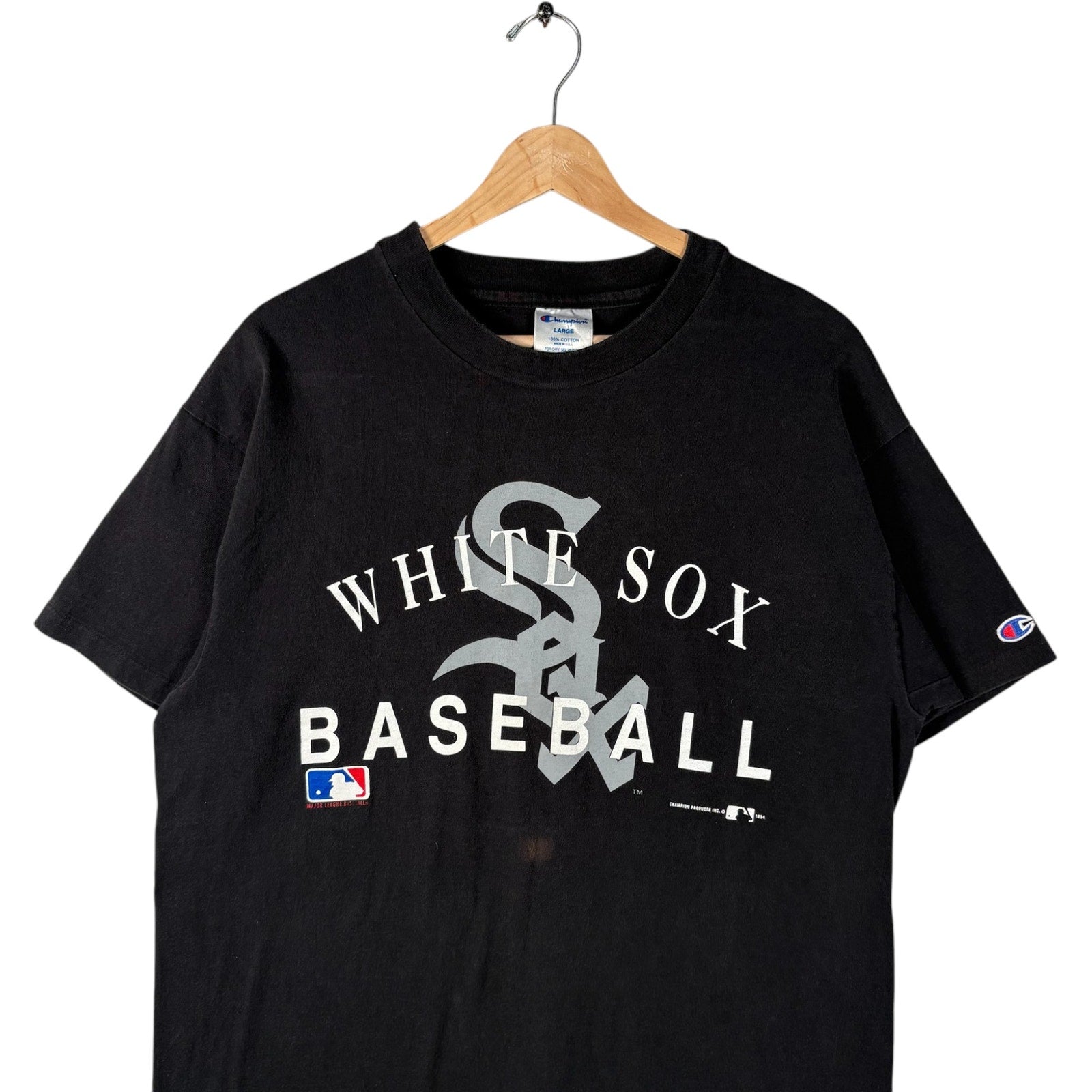 Vintage Champion Chicago White Sox Large Spellout Logo MLB Tee