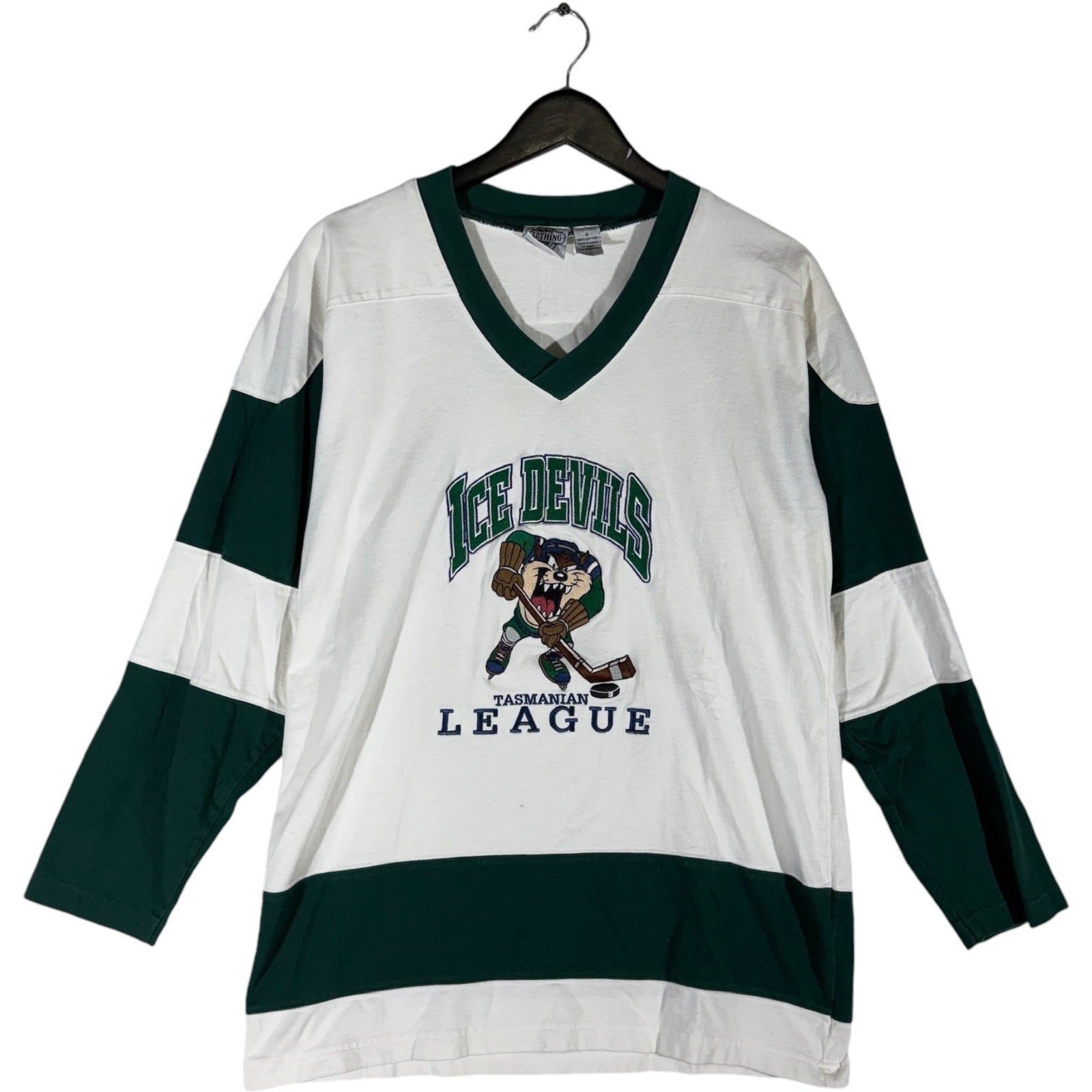 Vintage Looney Tunes Ice Devils Taz Hockey Jersey 90s