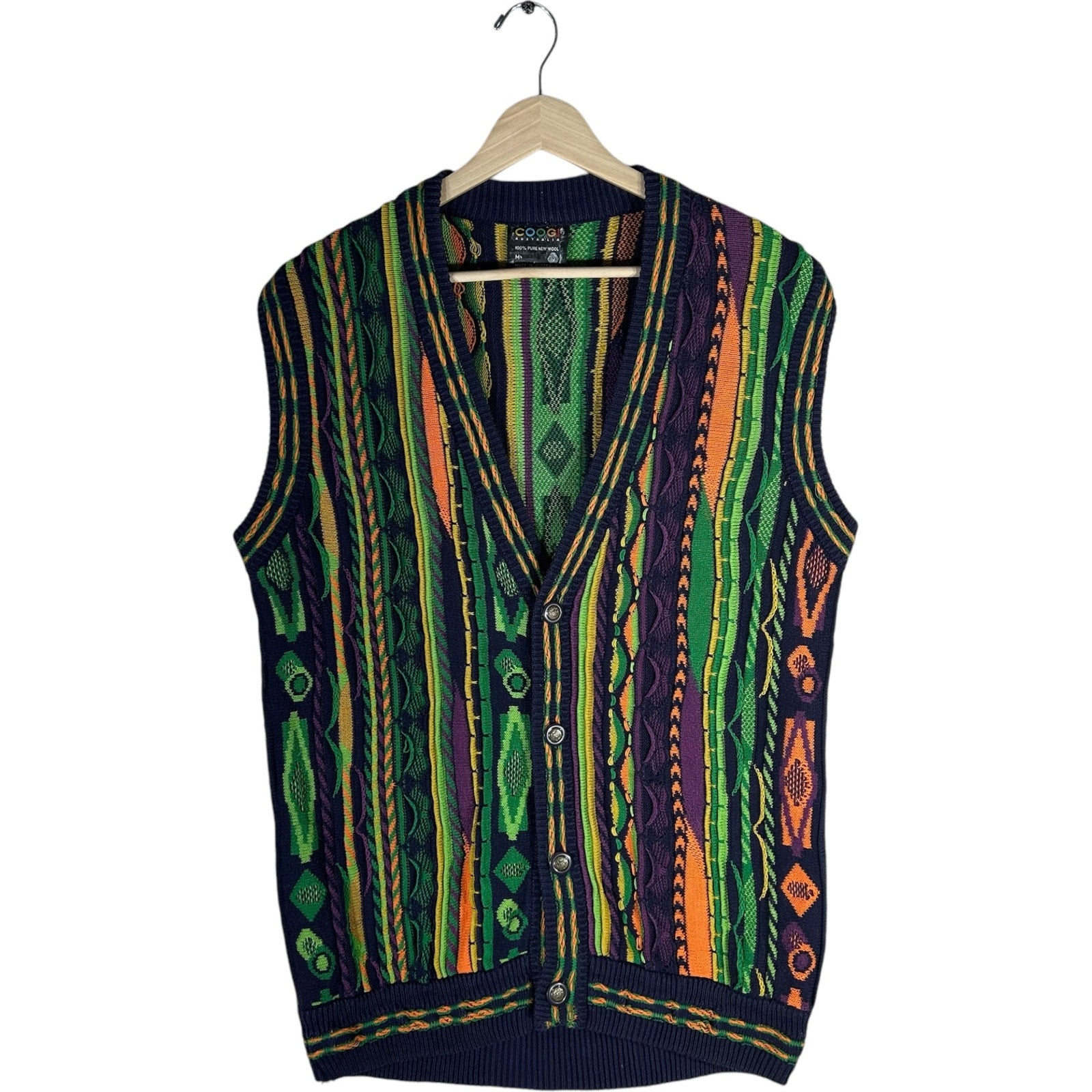 Vintage Coogi Wool 3D Knit Sweater Vest