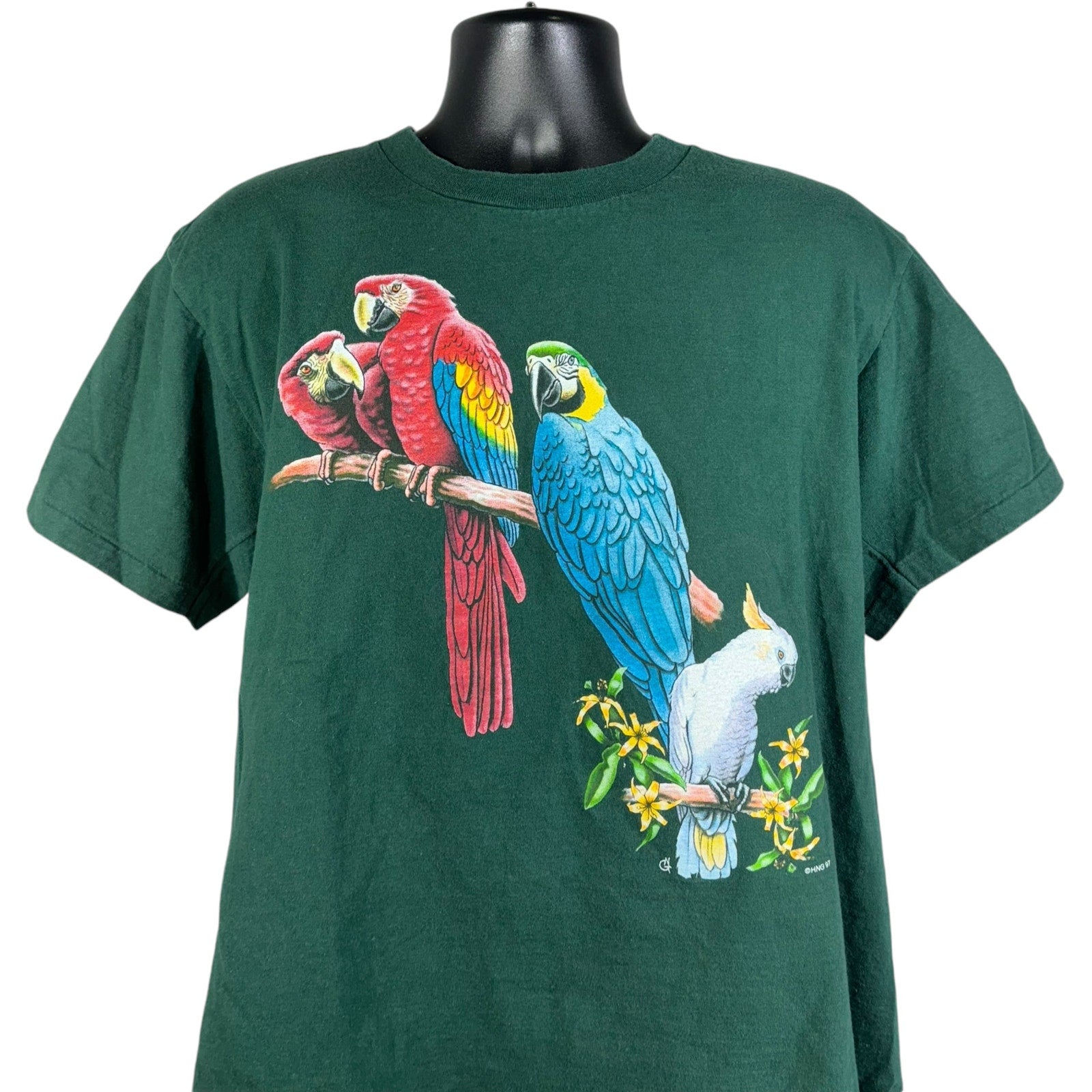 Vintage Parrots Animal Tee 90s