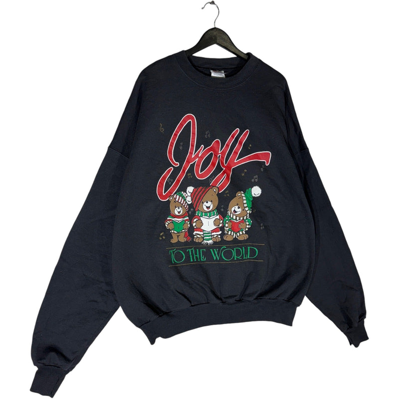 Vintage "Joy To The World" Christmas Bears Crewneck