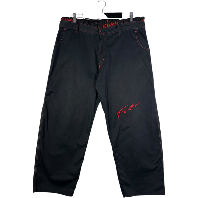 Vintage Fubu Straight Leg Embroidered Pants