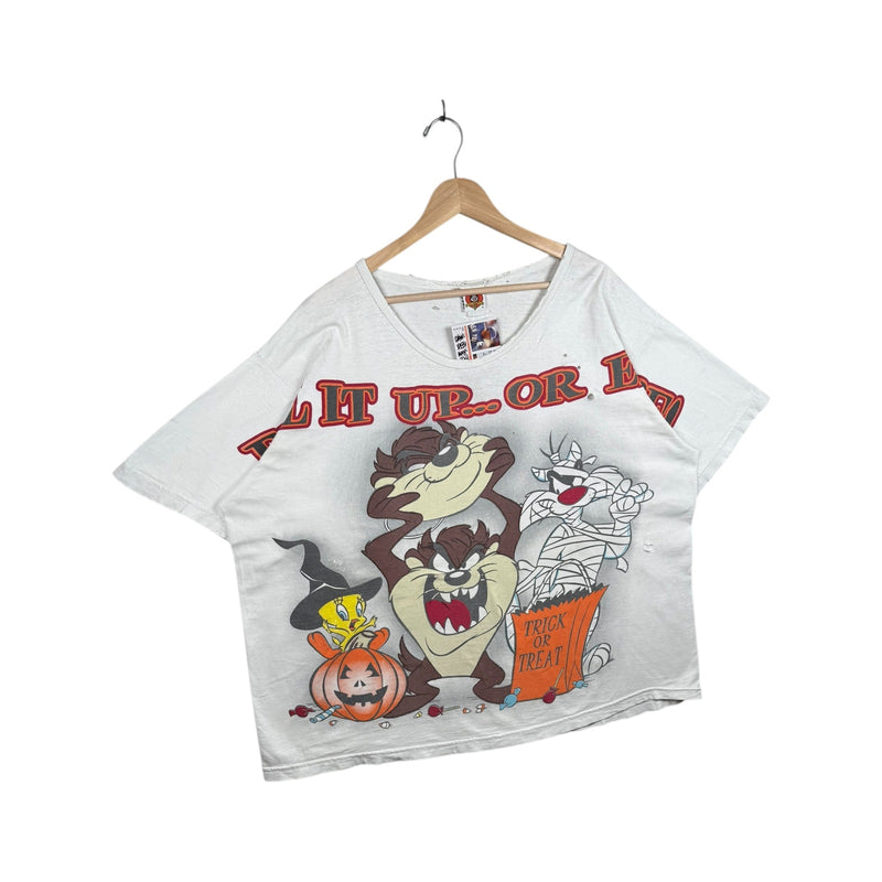 Vintage Looney Tunes Halloween Taz Sylvester Tweety T-Shirt
