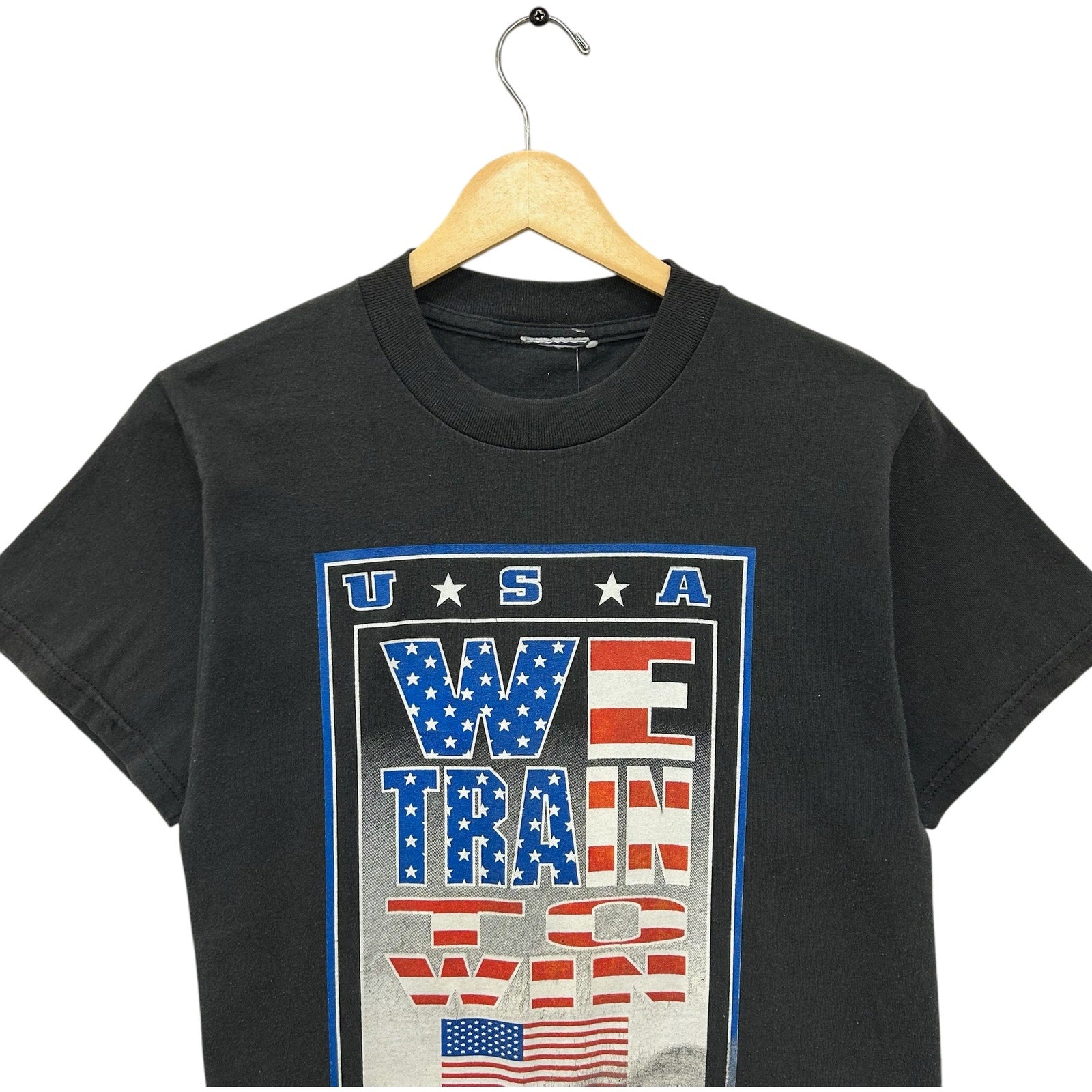 Vintage USA We Train To Win Patriotic Tee