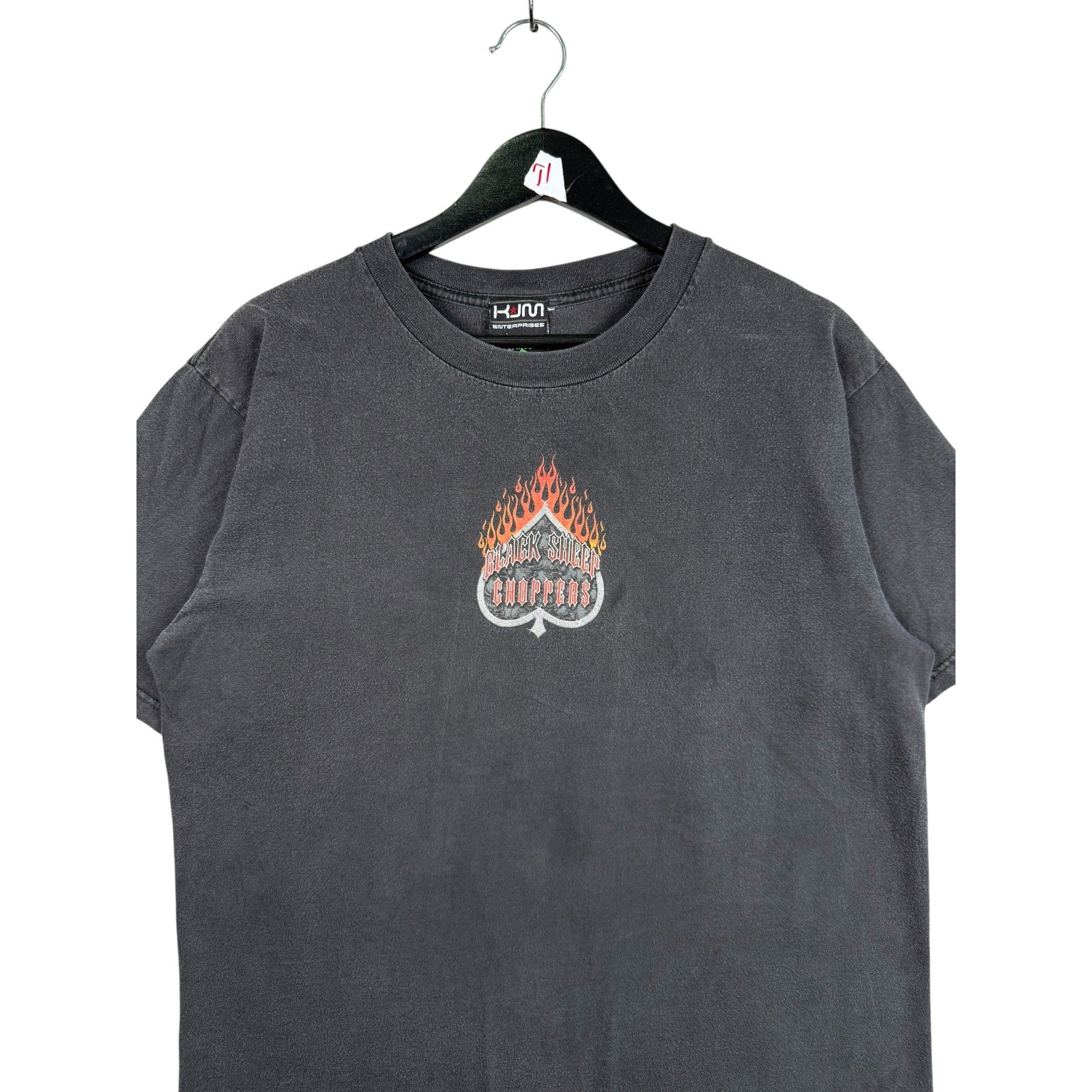Vintage Black Sheep Choppers Flaming Ace Motorcycle T-Shirt
