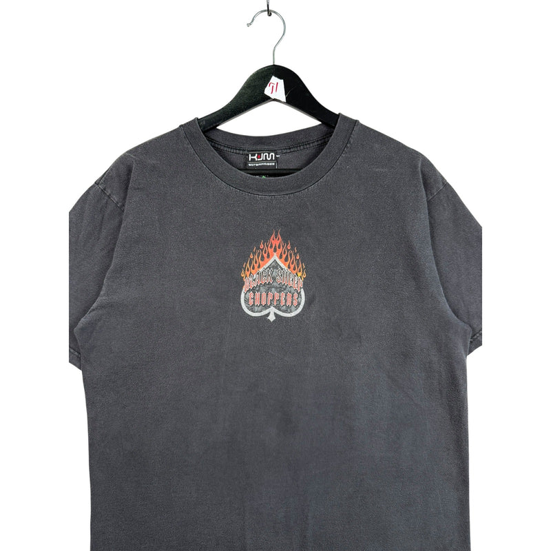 Vintage Black Sheep Choppers Flaming Ace Motorcycle T-Shirt