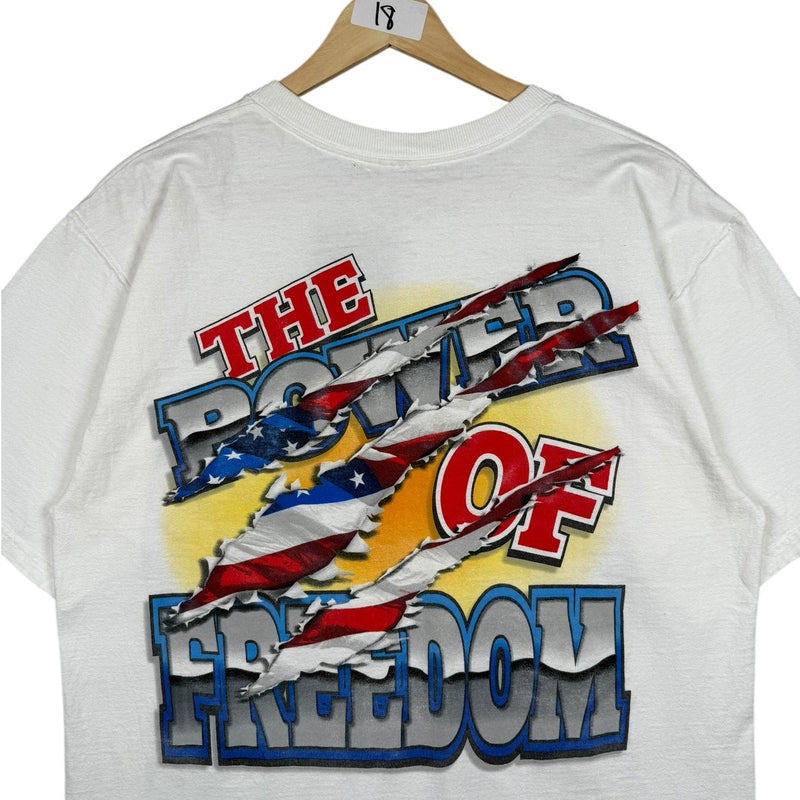 Vintage Bald Eagle Feel The Power Graphic T-Shirt
