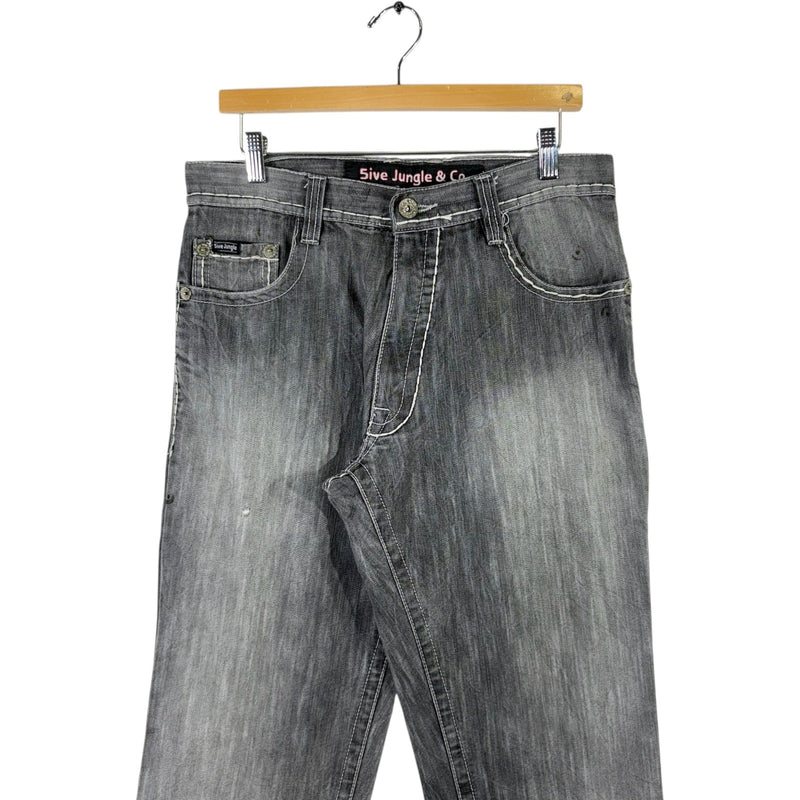 Vintage 5ive Jungle & Co. Straight Leg Dark Wash Jeans 34 x 30