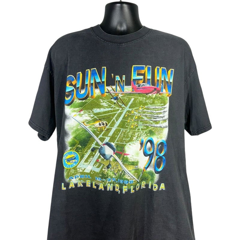 Vintage "Sun 'N Fun" Lakeland, Florida Plane Souvenir Tee