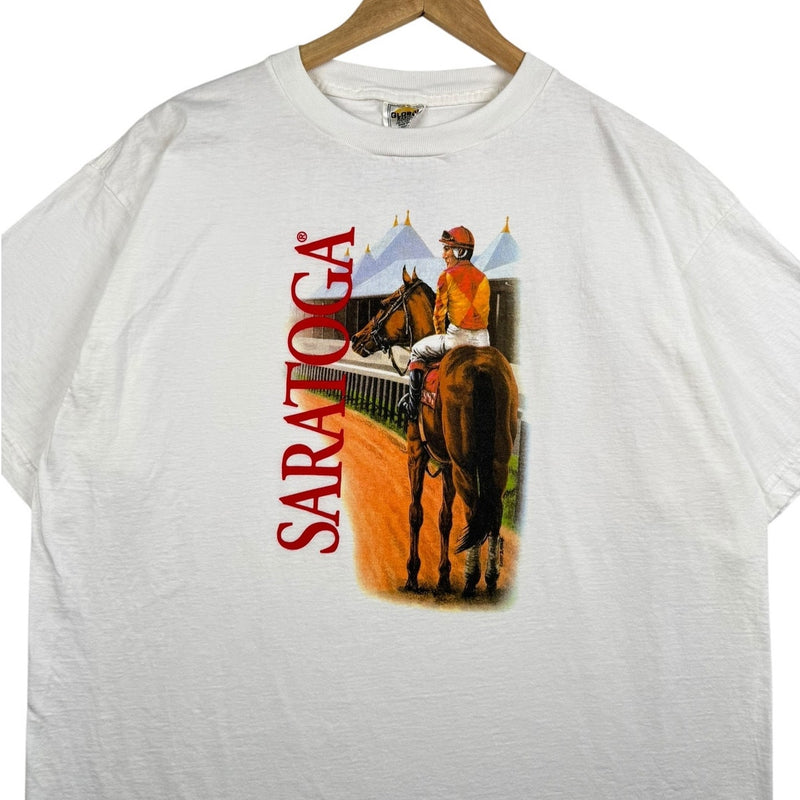 Vintage Saratoga Horse Racing Jockey T-Shirt