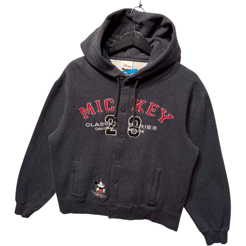 Vintage Disney Mickey Mouse Snap Button Hoodie