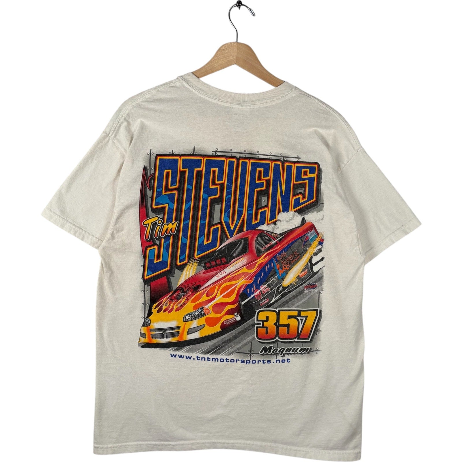 Vintage Tim Stevens 357 Magnum Car Drag Racing NHRA Tee