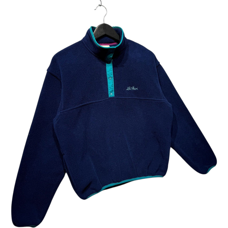 Vintage Women's L.L. Bean 1/4 Button Spellout Fleece