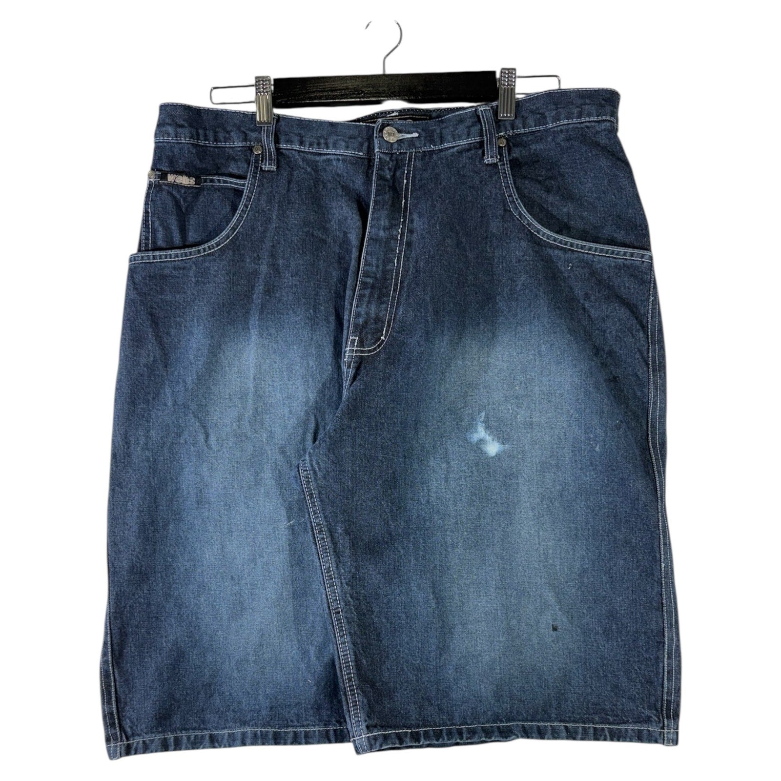 Vintage Webs Wide Leg Denim Shorts 38