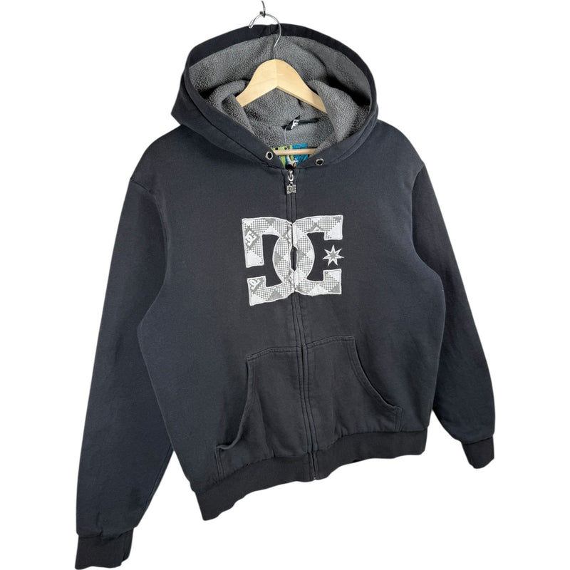 Vintage DC Logo Full Zip Sherpa Lined Hoodie