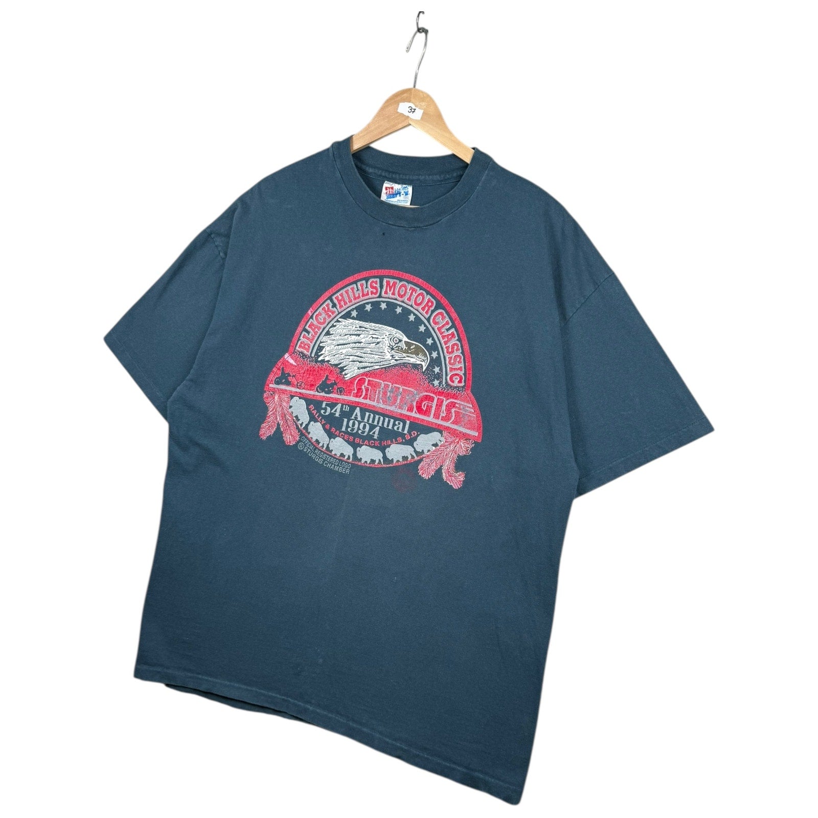 Vintage Motorcycle Rally Biker Eagle Graphic T-Shirt