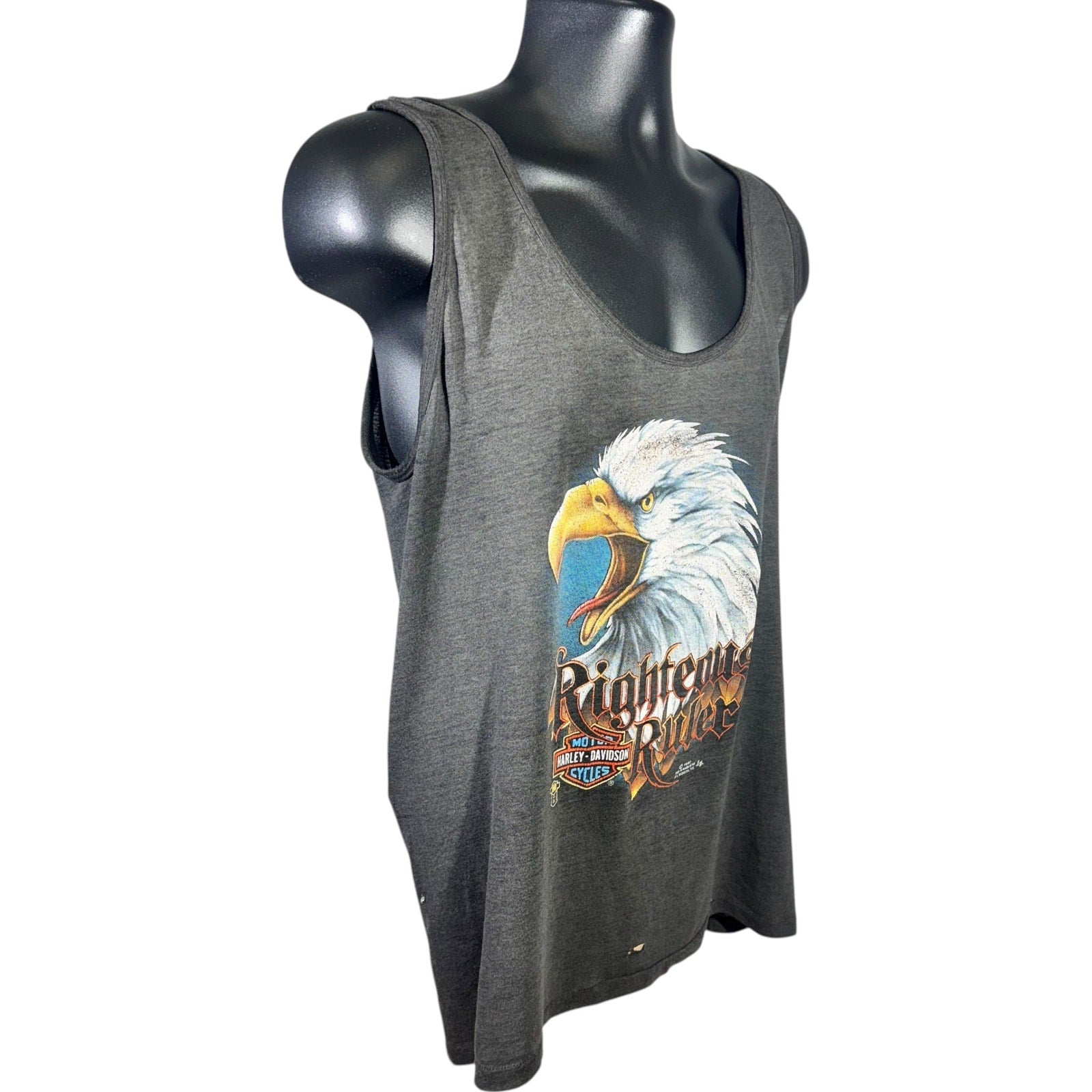 Vintage Harley Davidson "Righteous Rider" Tank Top 1987