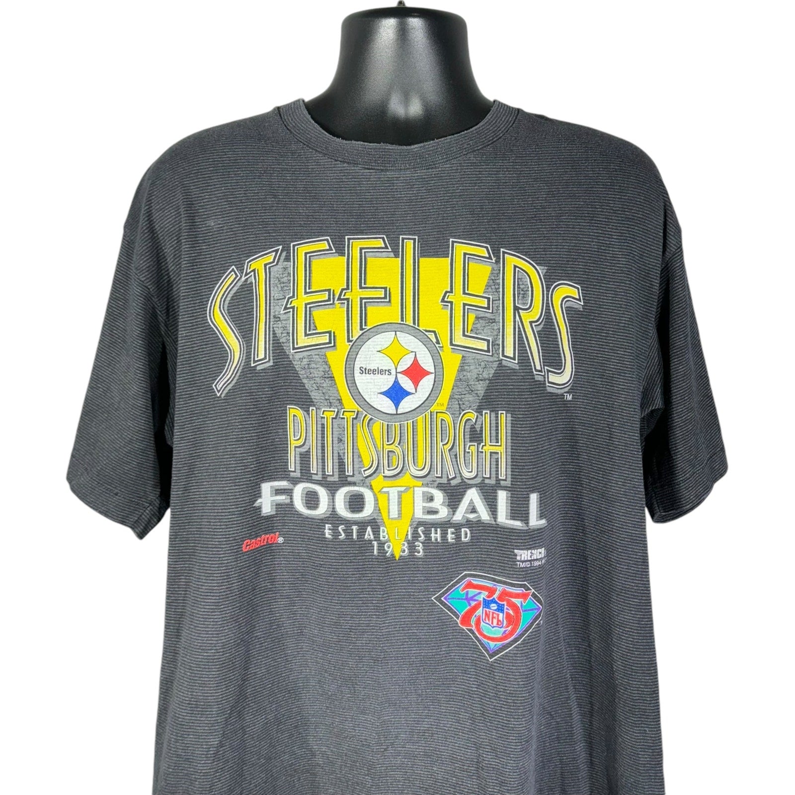 Vintage Pittsburg Steelers NFL Spellout Tee 90s