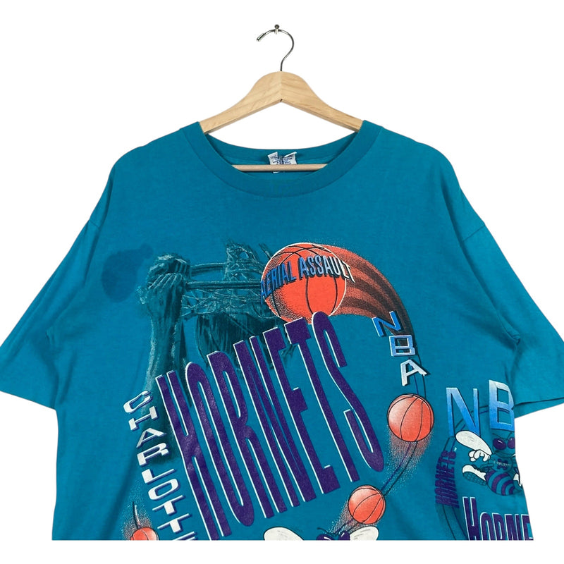 Vintage Charlotte Hornets Aerial Assault Full Art Tee