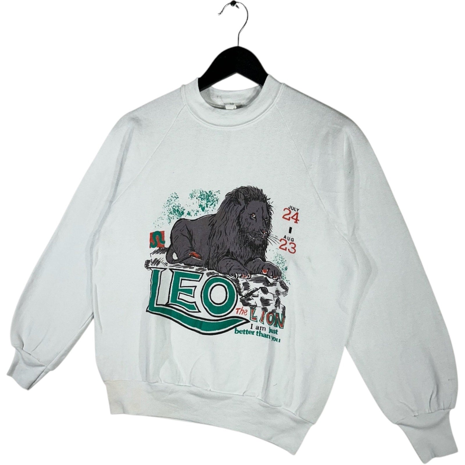 Vintage Leo Zodiac Sign Crewneck 90s