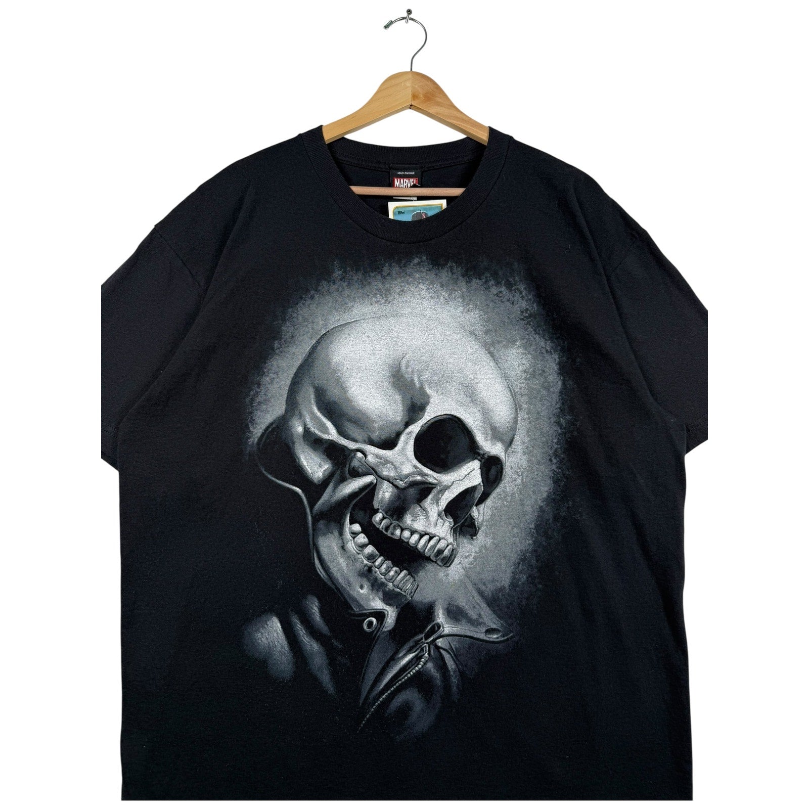 Vintage Marvel Skull Goth Graphic Short Sleeve T-Shirt