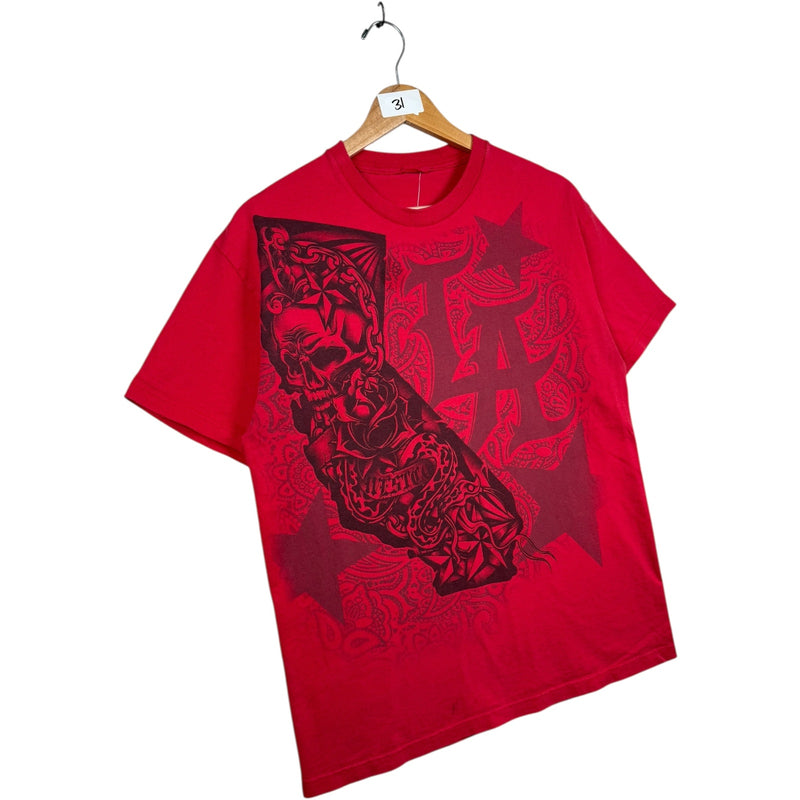 Vintage California LA Tattoo Skull T-Shirt