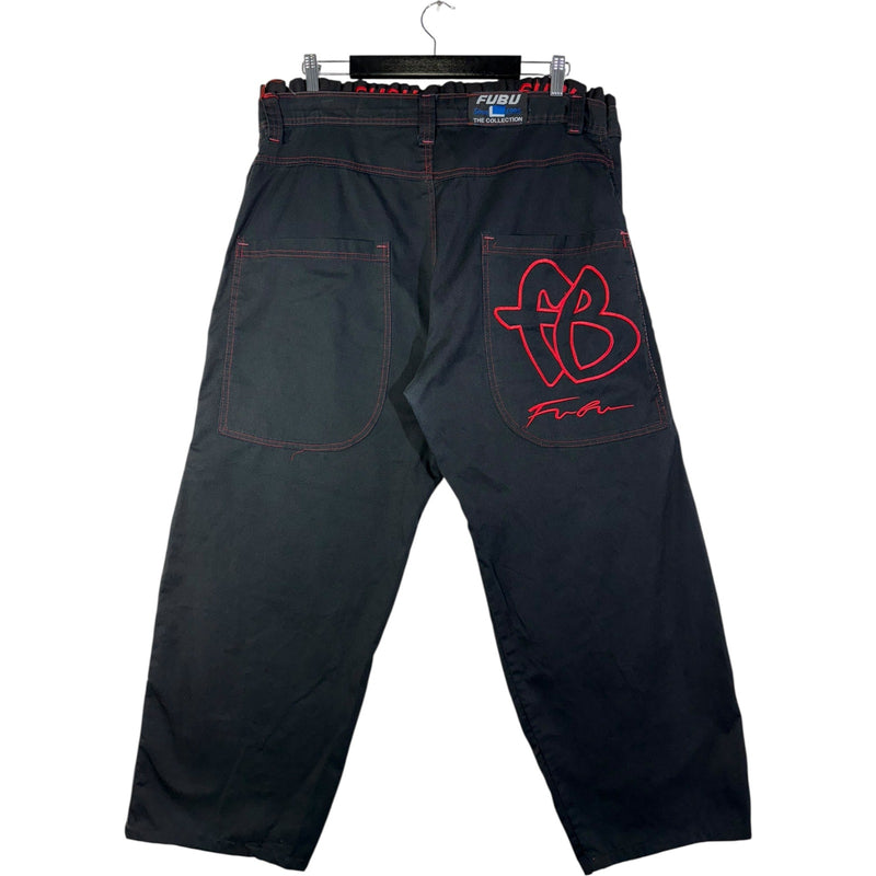 Vintage Fubu Straight Leg Embroidered Pants