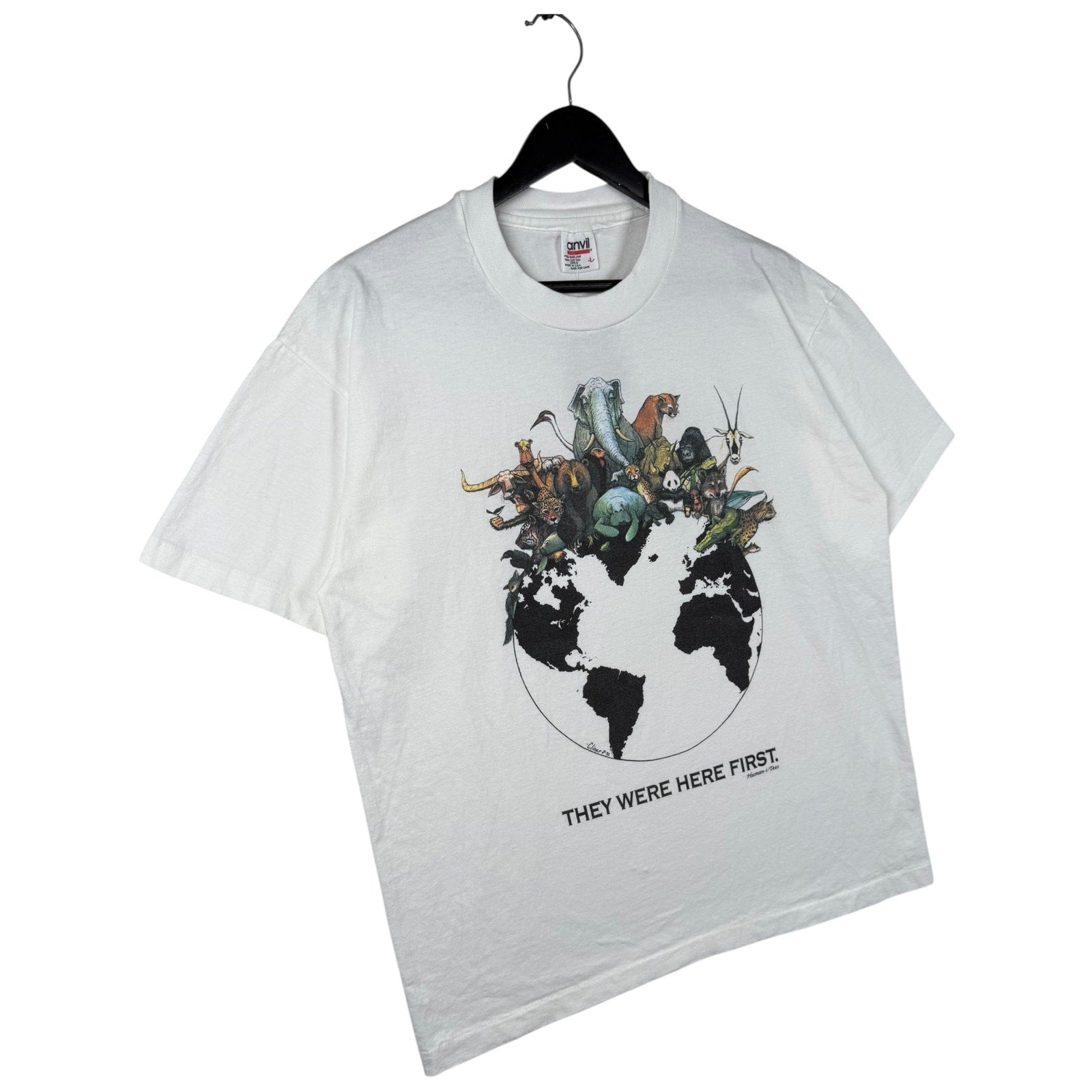 Vintage Animals They Were Here First T-Shirt