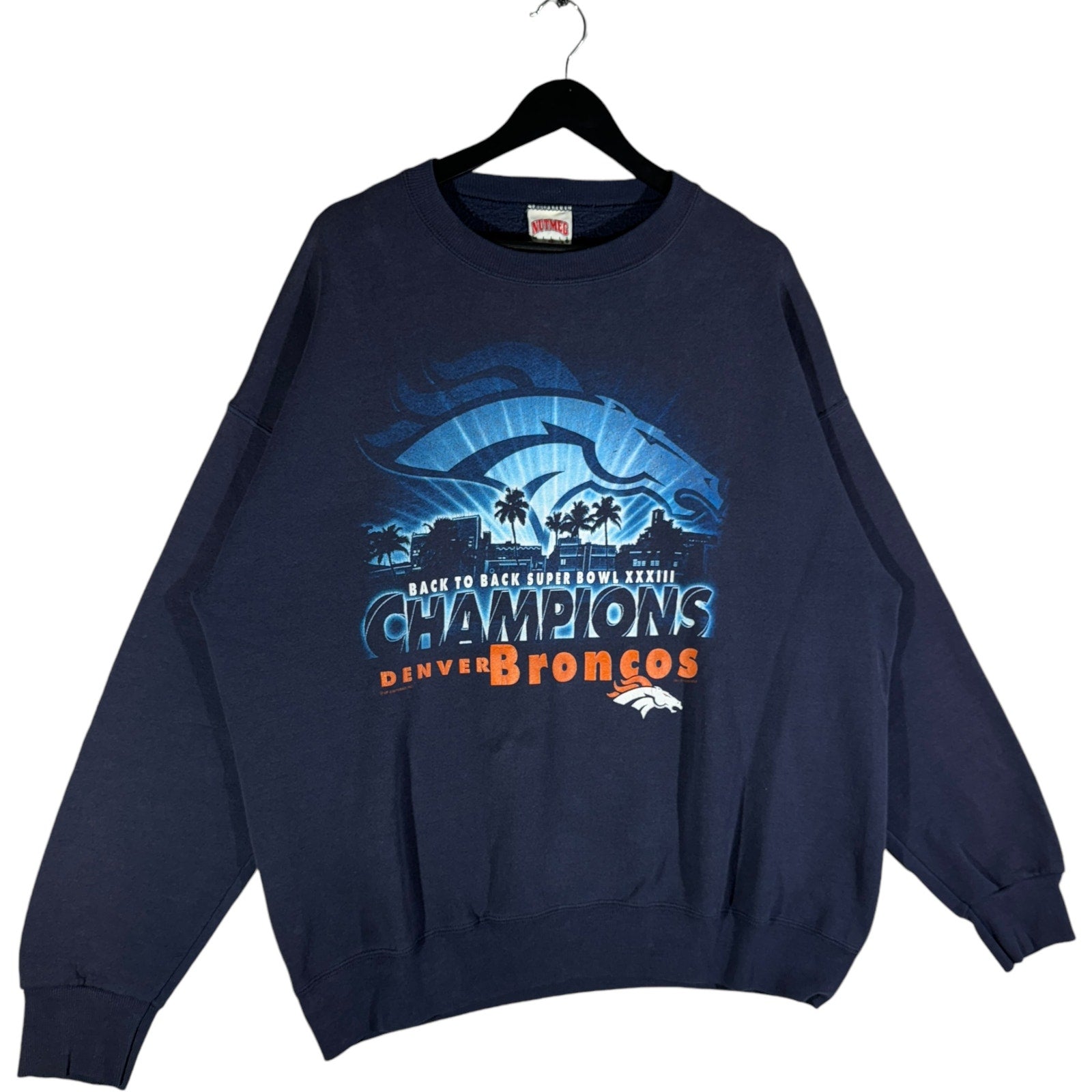 Vintage Nutmeg Denver Broncos Super Bowl 33 NFL Crewneck