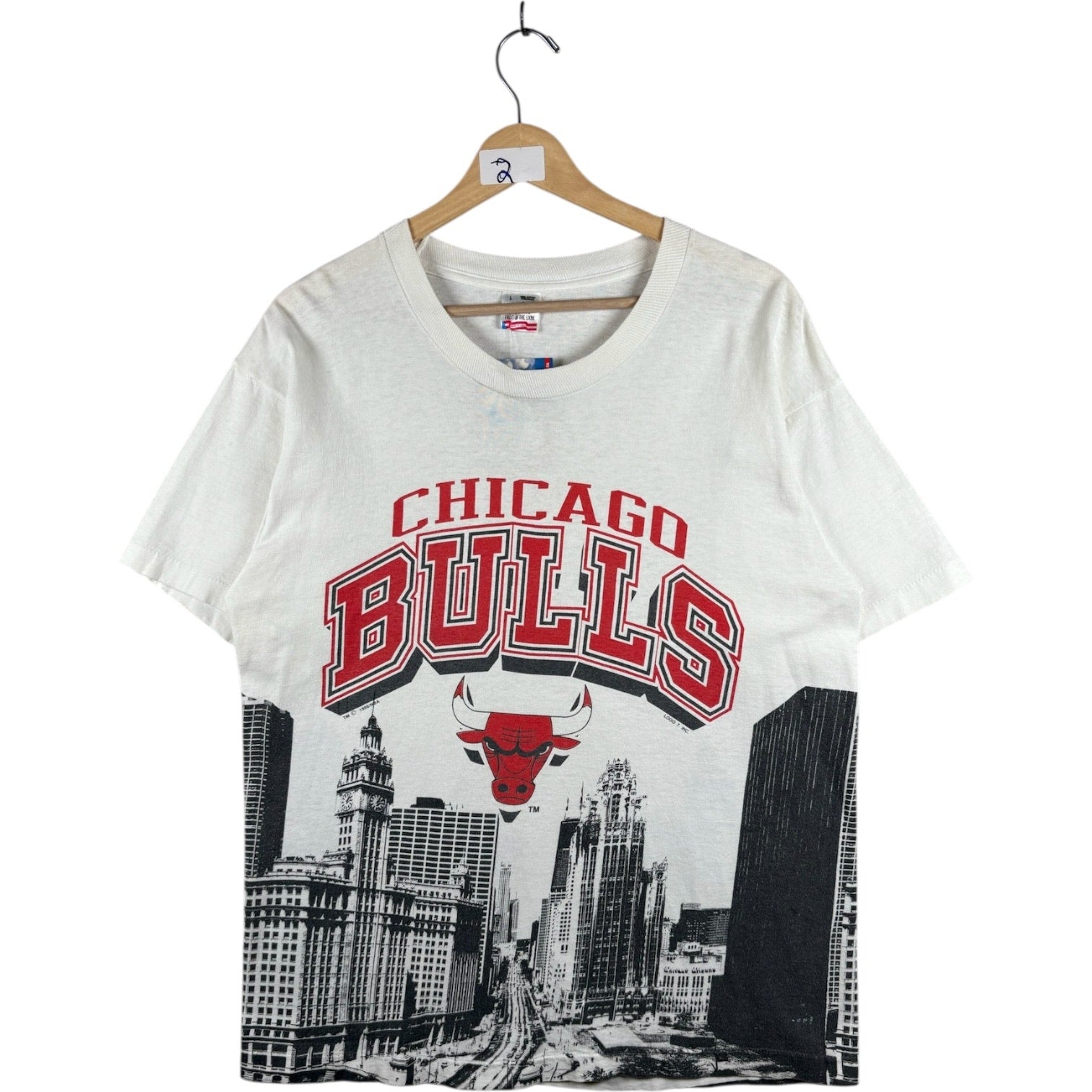 Vintage Chicago Bulls Graphic Print NBA T-Shirt