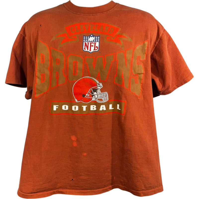 Vintage NFL Cleveland Browns Football Spell Out Tee