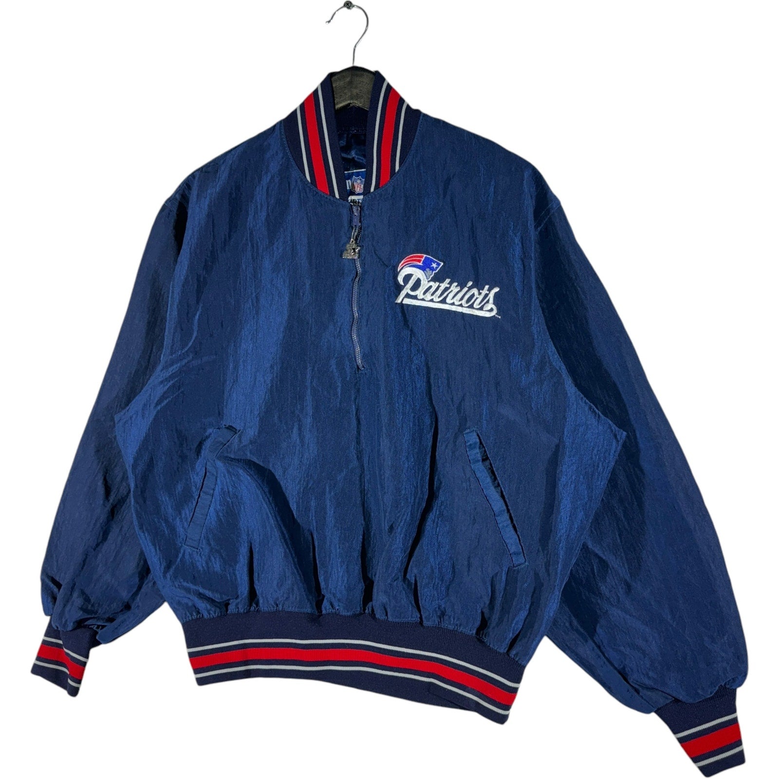 Vintage Starter New England Patriots 1/4 Zip Windbreaker 90s