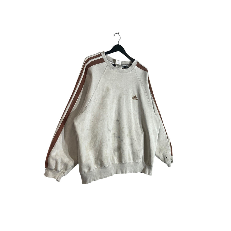 Vintage Adidas Mini Logo Striped Crewneck