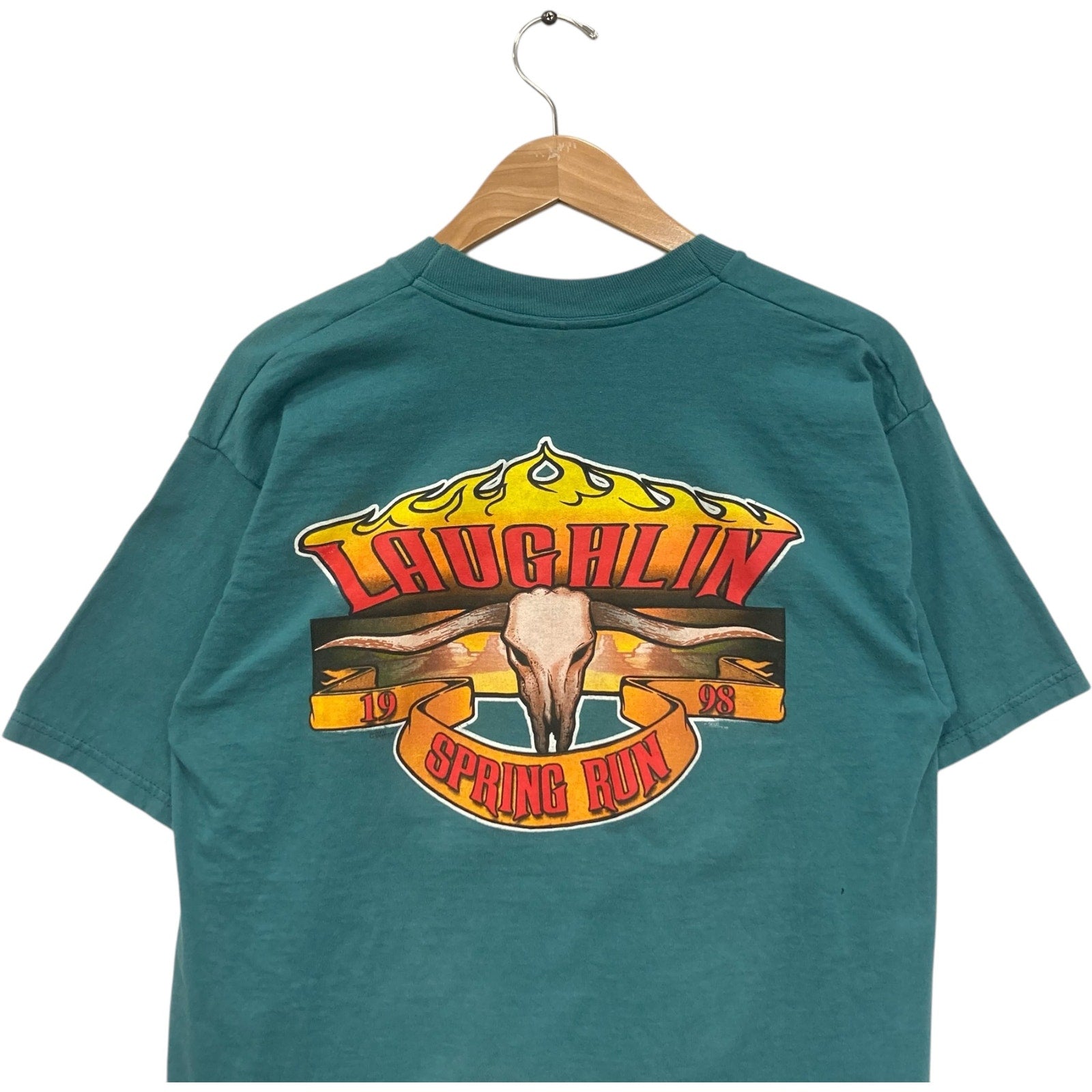 Vintage Laughlin Spring Run Flaming Casino Tee 1998