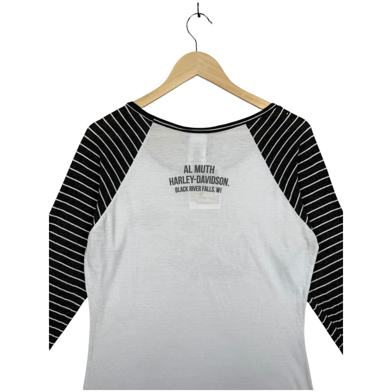 Vintage Harley Davidson Striped T-Shirt