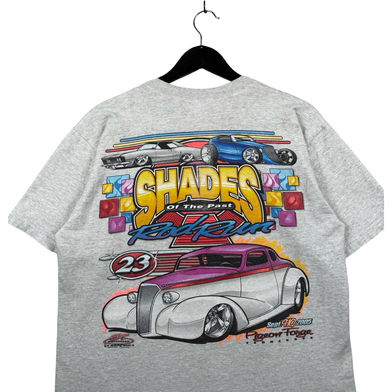 Vintage Shades of the Past Rod Run 23 Car Show Henley T-Shirt