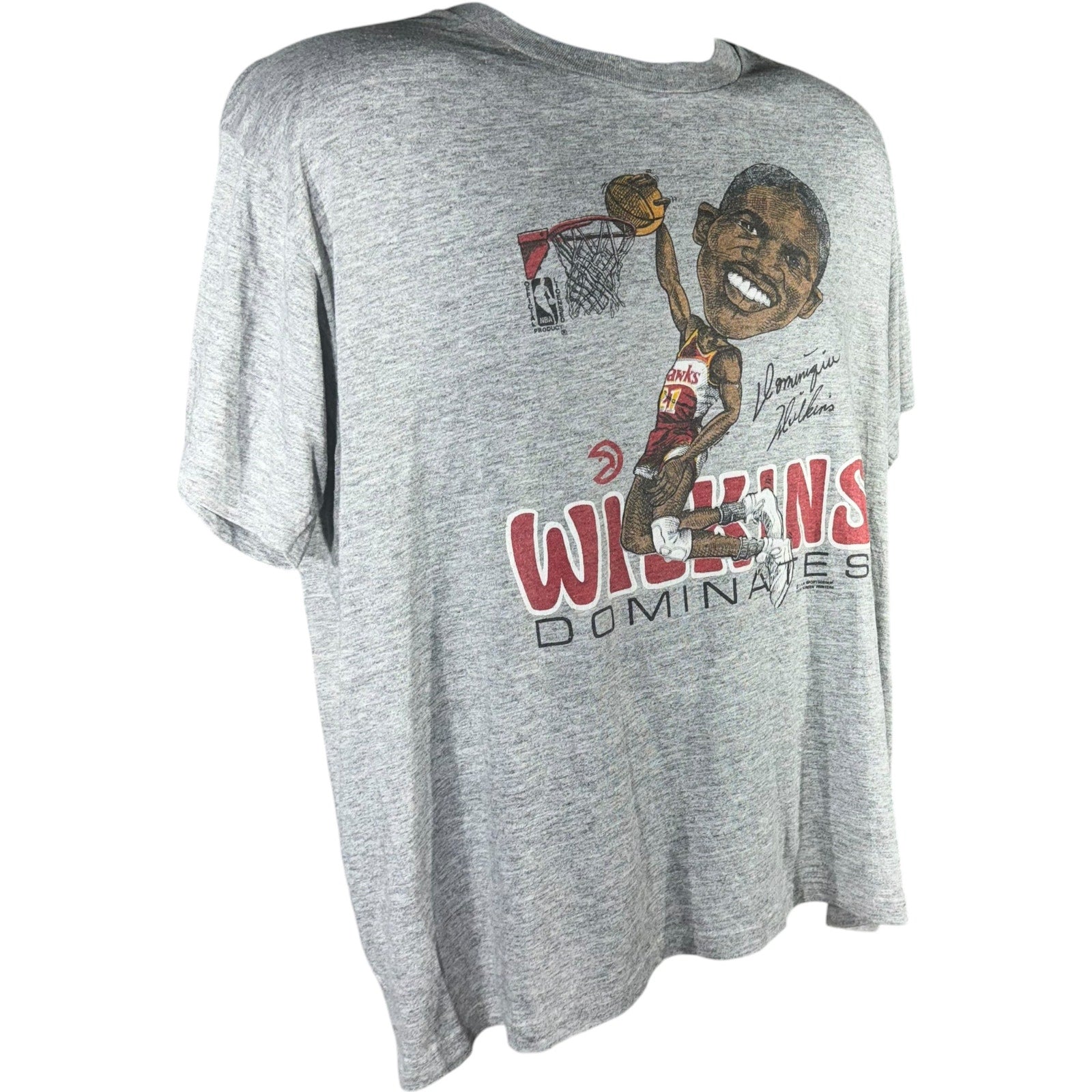 Vintage Dominique Wilkins Atlanta Hawks Caricature Tee